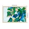 Blue Tropical Leaves I by Alex Black Wood Framed Wall Art Print